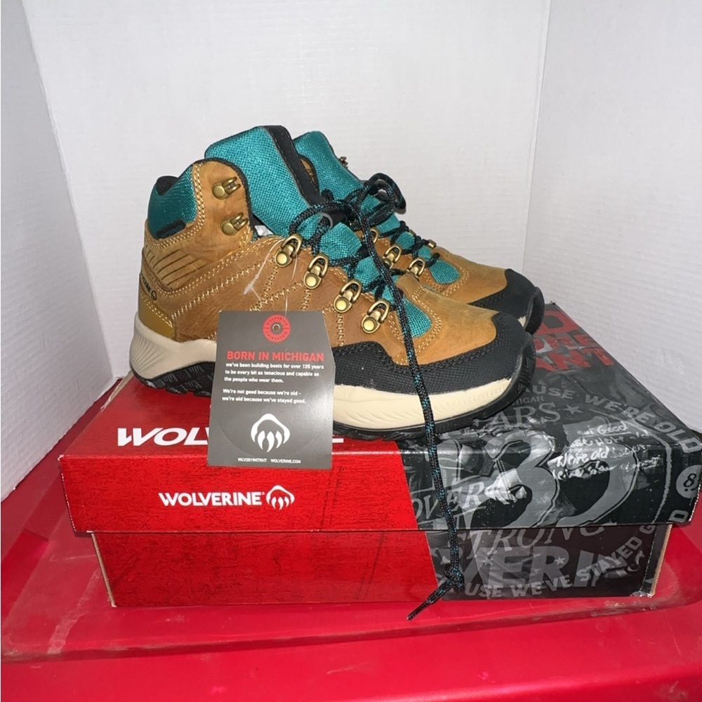Wolverine Luton Mid Hiker Waterproof Boots Amber Gold Women’s 8.5M New in Box